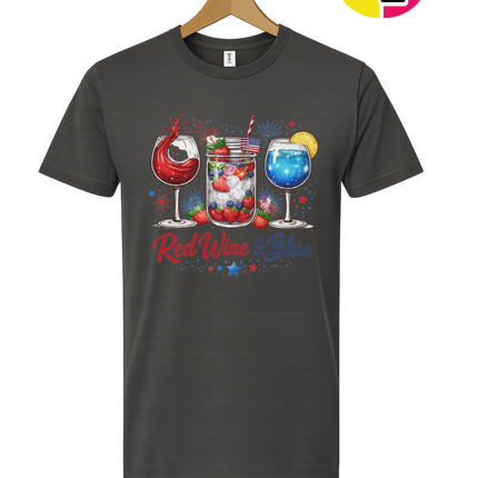 Red, Wine And Blue Tee