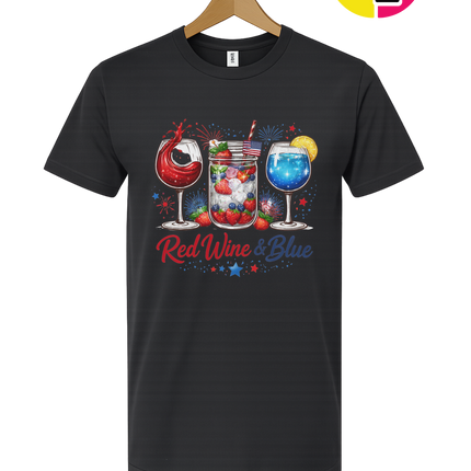 Red, Wine And Blue Tee