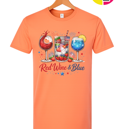 Red, Wine And Blue Tee