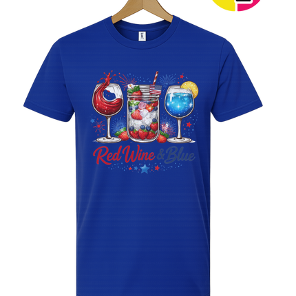Red, Wine And Blue Tee