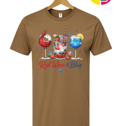Red, Wine And Blue Tee