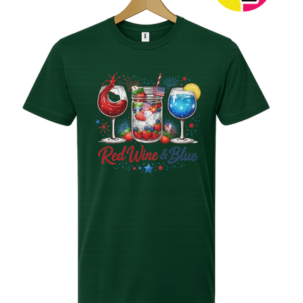 Red, Wine And Blue Tee