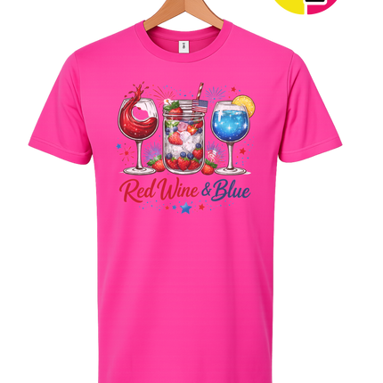 Red, Wine And Blue Tee