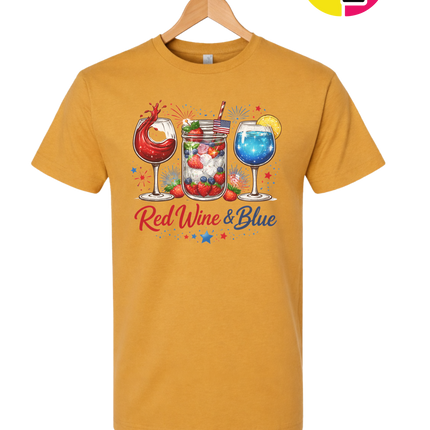Red, Wine And Blue Tee
