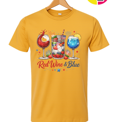 Red, Wine And Blue Tee