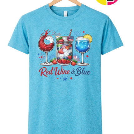 Red, Wine And Blue Tee