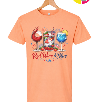 Red, Wine And Blue Tee