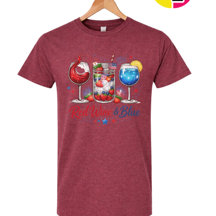 Red, Wine And Blue Tee