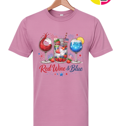 Red, Wine And Blue Tee