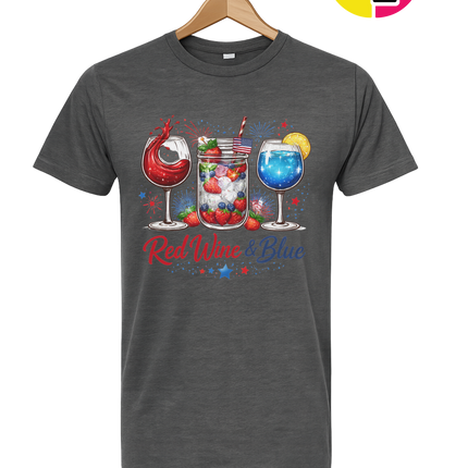 Red, Wine And Blue Tee