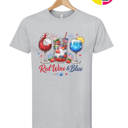 Red, Wine And Blue Tee