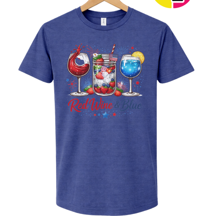 Red, Wine And Blue Tee