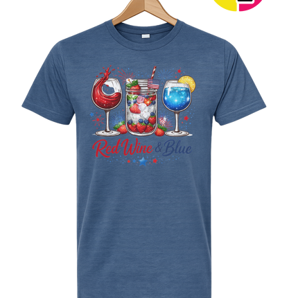 Red, Wine And Blue Tee