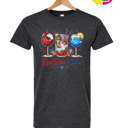 Red, Wine And Blue Tee