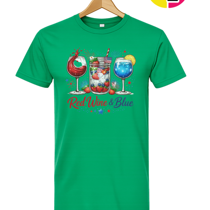 Red, Wine And Blue Tee
