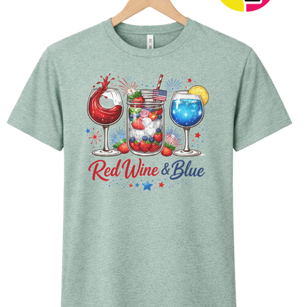 Red, Wine And Blue Tee
