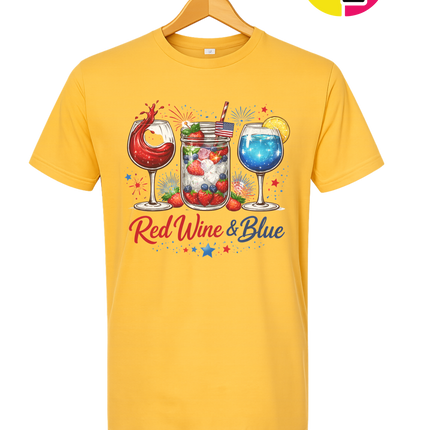 Red, Wine And Blue Tee