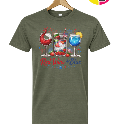 Red, Wine And Blue Tee