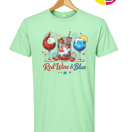 Red, Wine And Blue Tee