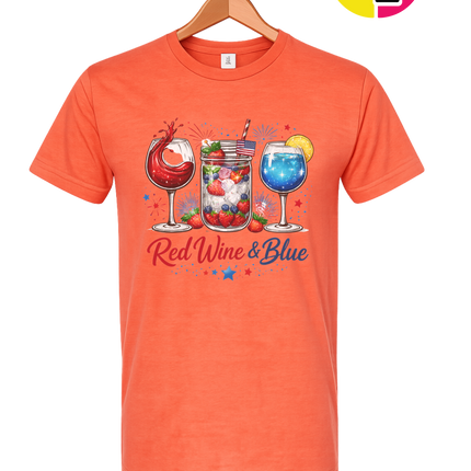Red, Wine And Blue Tee