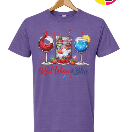Red, Wine And Blue Tee