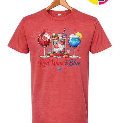 Red, Wine And Blue Tee