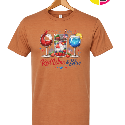 Red, Wine And Blue Tee
