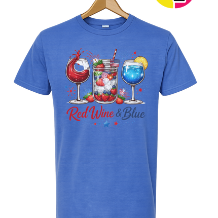 Red, Wine And Blue Tee