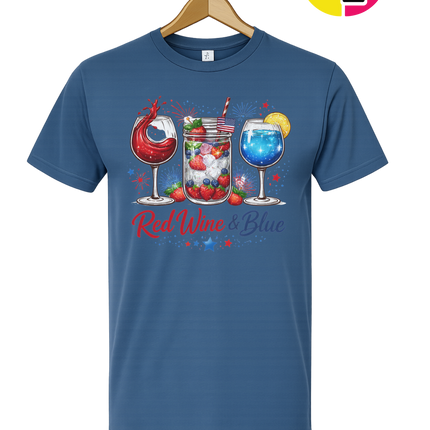 Red, Wine And Blue Tee
