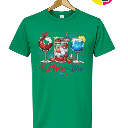Red, Wine And Blue Tee