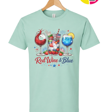 Red, Wine And Blue Tee