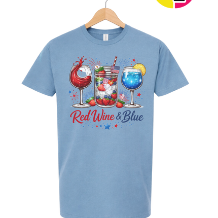 Red, Wine And Blue Tee