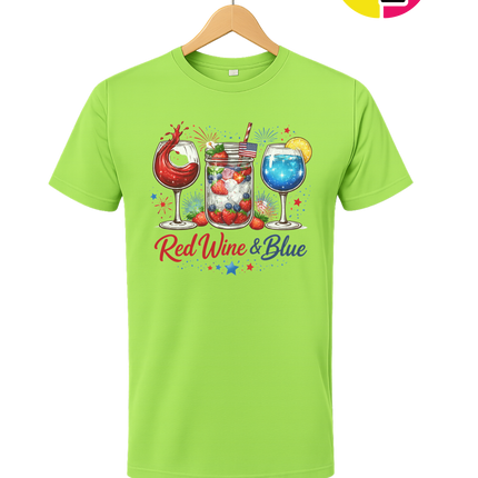 Red, Wine And Blue Tee