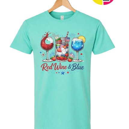 Red, Wine And Blue Tee