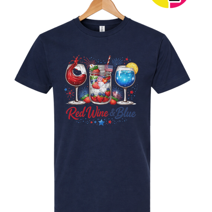 Red, Wine And Blue Tee