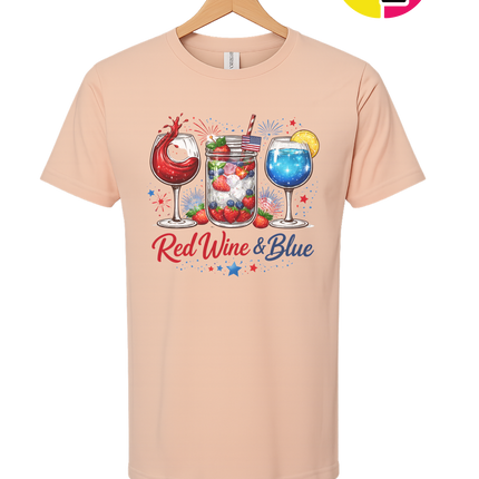 Red, Wine And Blue Tee