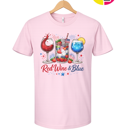 Red, Wine And Blue Tee