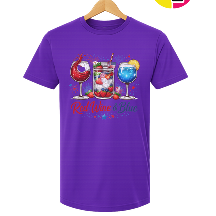 Red, Wine And Blue Tee