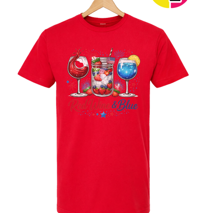 Red, Wine And Blue Tee