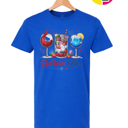 Red, Wine And Blue Tee