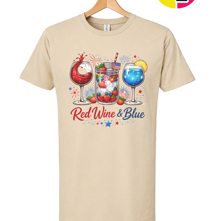 Red, Wine And Blue Tee