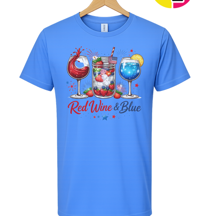 Red, Wine And Blue Tee