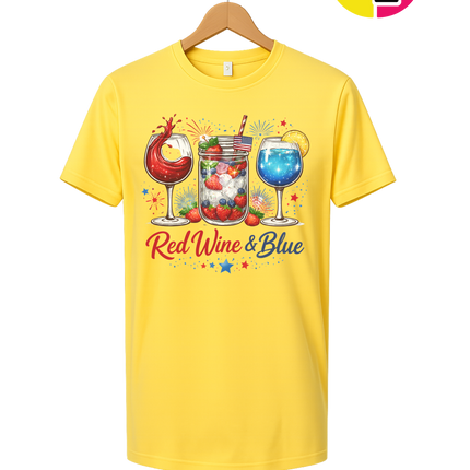 Red, Wine And Blue Tee