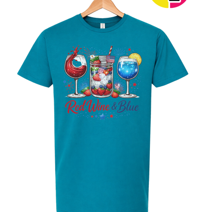 Red, Wine And Blue Tee