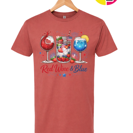 Red, Wine And Blue Tee