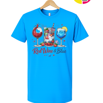 Red, Wine And Blue Tee
