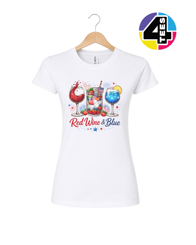 Red, Wine And Blue Women's Tee
