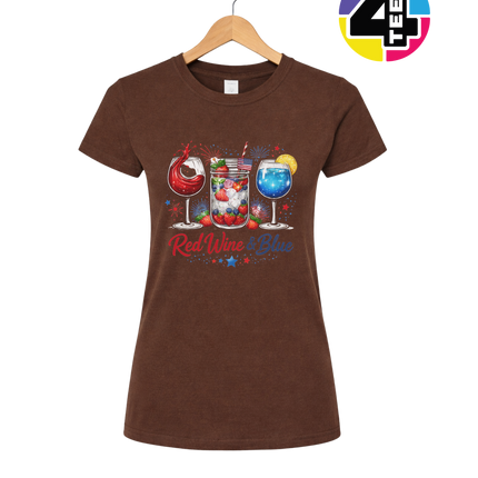 Red, Wine And Blue Women's Tee