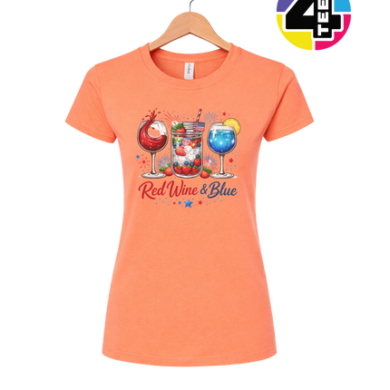 Red, Wine And Blue Women's Tee