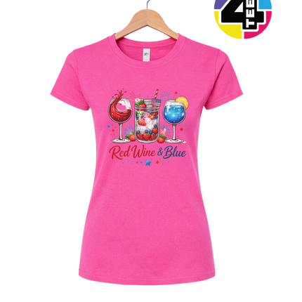 Red, Wine And Blue Women's Tee